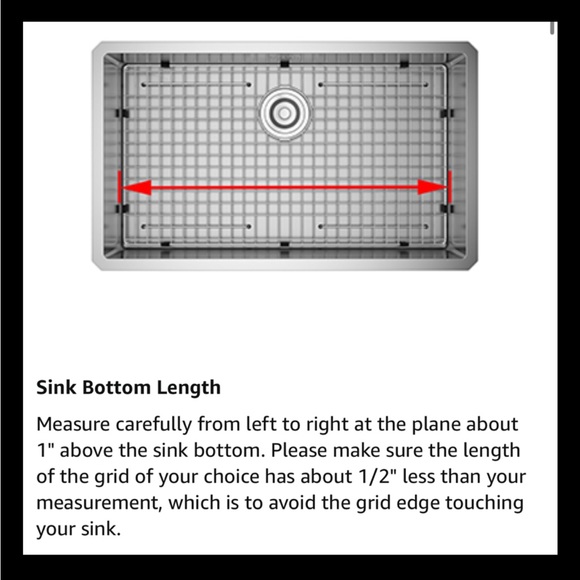 Serene Valley Sink Bottom Grid 27-9/16" x 14-9/16" Rear Drain with Corner Radius - Picture 6 of 10